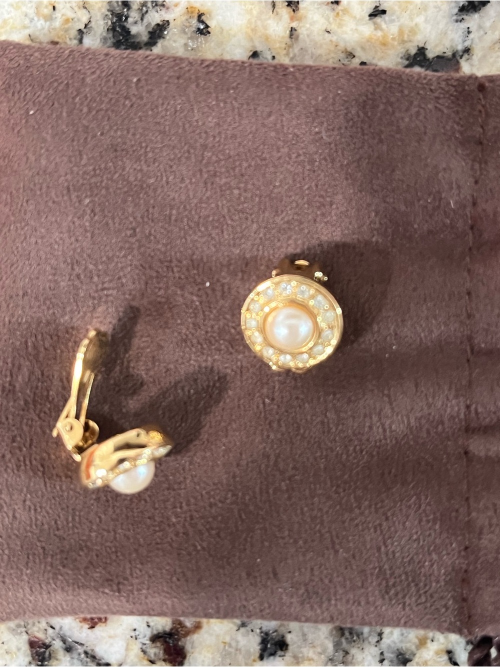 Dior Gold-Tone Pearl and Crystal Clip-On Earrings